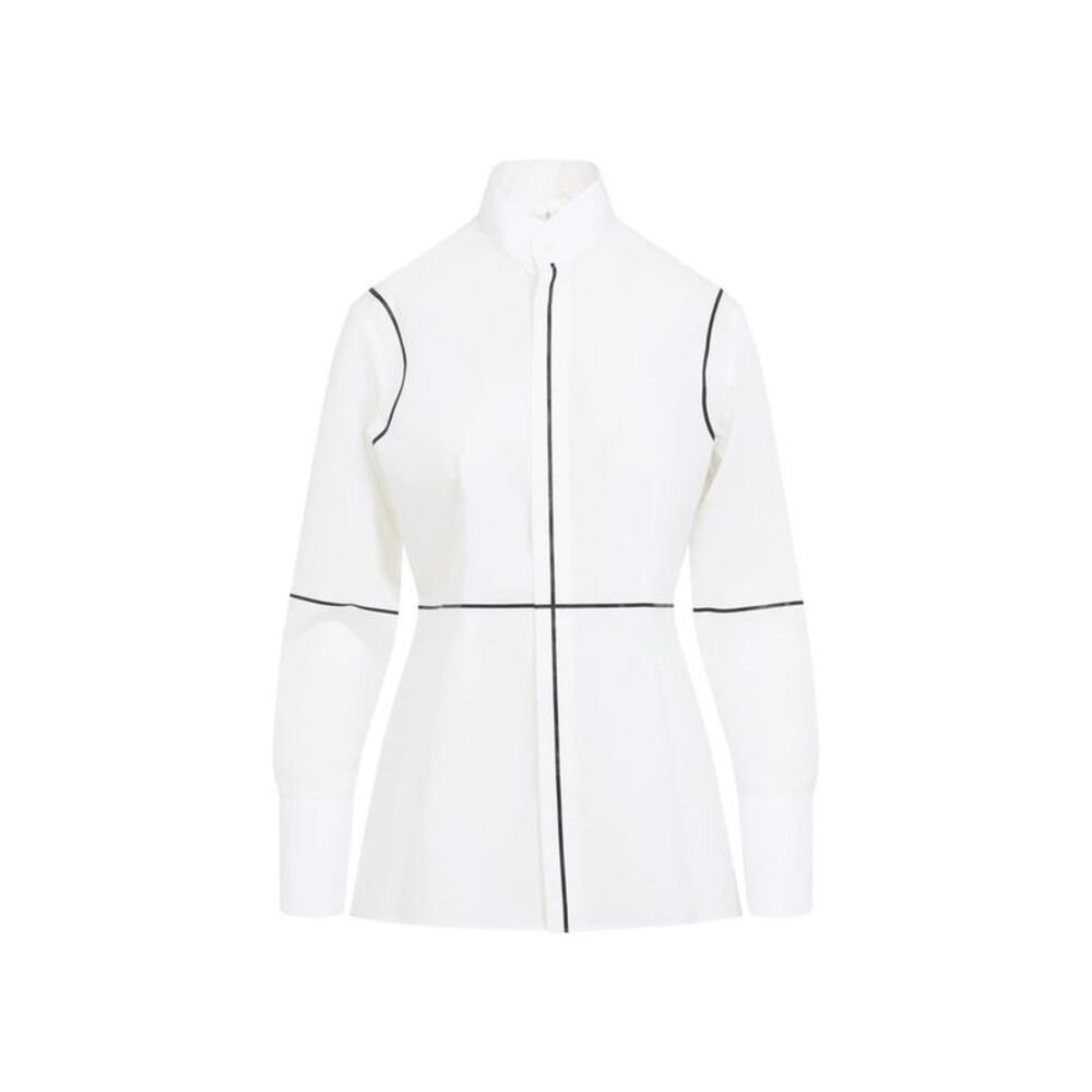 MM6 MAISON MARGIELA Women's Contrast Trim Shirt Women WHITE Shirts